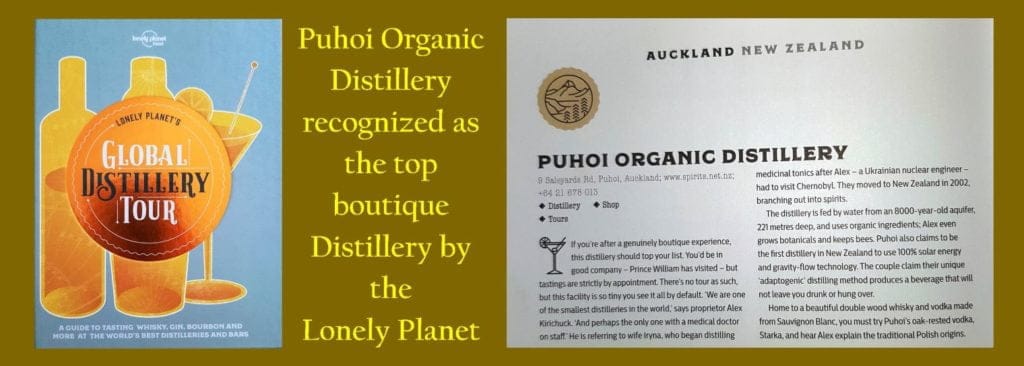 Lonely Planet guide - reference of Puhoi Organic Distillery and Caviar House